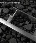 Stainless Steel Barn Door Handles 10 Inch Sliding Door Pull Flush Handle Double Sided Square Brushed Finish on black stones
