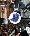 Pro Grade Impact Socket Adapters And Reducers Kit With Universal Joints And Drill Adapters, shown used in automotive repairs.
