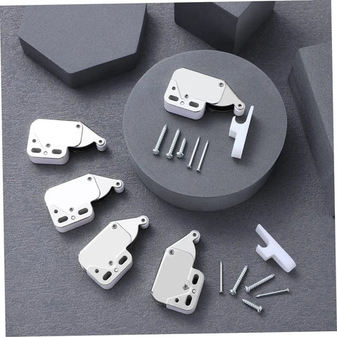 24 Pack Cabinet Door Kit Push In Latches For Cabinets Drawers And Wardrobes Keyless Spring Loaded Touch Release Bounce Catch Locks