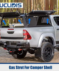 16 Inch Gas Strut Lift Support for Camper Shells and Truck Toppers, Heavy Duty 38lb 169N, Set of 2 shown on truck