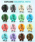 Explore colorful Meta filament color options including mint green, matching High Speed PLA Meta Filament for 3D Printing.