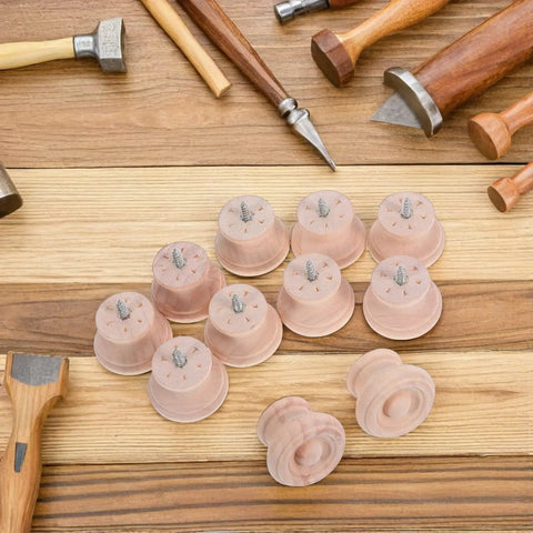 Round Wooden Drawer Knobs Set, 10 Pack, Single Hole Circular Wood Handles For Dressers, Cabinets, Wardrobes, And Doors