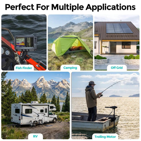 12V 100Ah LiFePO4 Battery With 1280Wh 120A Smart BMS Low Temp Cutoff 15000 Cycles used in RV, boat, camping, and solar