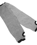 Industrial Grade White Cut Resistant Arm Sleeves Pro Level Forearm Protection For Welding Meat Processing And Auto Repair Tough As Nails Pe Guard Cover Set For Men And Women shown in gray with black edges.