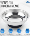 Magnetic Tray 3 Piece Set Round Stainless Steel Magnetic Parts Trays For Screws Nuts Bolts Pins Grab N Go Tools.
