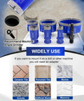 Six Piece Diamond Core Drill Bit Set For Porcelain Tile Granite And Marble with 20mm to 100mm diameters for wet dry drilling