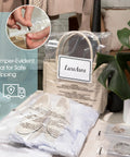 Poly Bag Bundle Set Self Seal Clear Plastic Bags 6x9, 8x10, 9x12, 11x14 400 Pack used for bag storage with tamper-evident seal