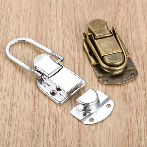 Vintage Metal Hasp Lock For Wooden Boxes Chest Case Jewelry Box Gift Box And Suitcase Durable Zinc Alloy Hardware Latch Toggle Clasp Easy Install