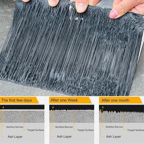 Close-up of Self Adhesive Roof Sealant Tape For Camper Leaks And Concrete Cracks Featuring Sbs Modified Bitumen showing texture