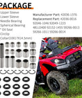 Front Upper And Lower Arm Bearing Bushing Seal Kit For Brute Force 650 750 4x4i KVF650 KVF750 2005 2013 with components