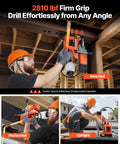 Velvet Soft Vevor 1400 Watt Portable Magnetic Drill Press in horizontal and upright positions for metal coring and industrial jobs.