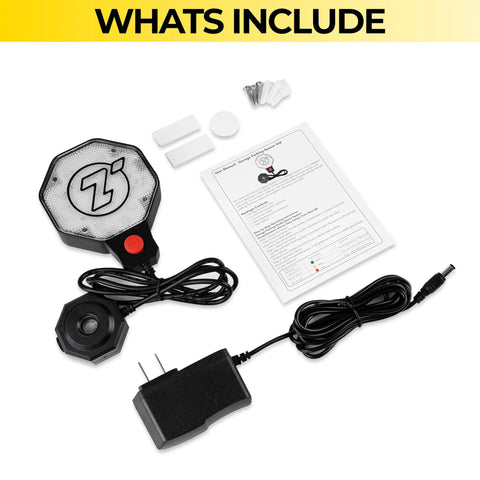 Ultrasonic Garage Parking Sensor With LED Indicators Red Yellow Green, No Hassle Real Time Guidance For Perfect Parking, Adjustable Stop Distance From 12 Inches To 6.5 Feet, USB Powered, Plug And Play Wall Mount Setup components