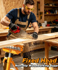 Badass Heavy Duty Roller Stand With 3 In 1 Adjustable Head And 250 Lbs Capacity Chrome Steel Workhorse Pro Jobsite Essential For Moving Roll Goods Effortlessly, fixed head supporting wood.