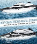 High Speed RC Boat For Pool Fun 35 KPH Remote Control Racing Boat With 180 Degree Flip And Auto Righting Durable Black Water Toy
