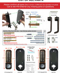 Mechanical Keyless Combination Lever Door Lock In Oil Rubbed Bronze No Battery No Power No Key Needed, full parts list.