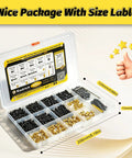 Slick Pro Setup M3 Heat Set Inserts And Legit M3 Socket Screw Tool Kit With Hex Wrench And Hassle Free Installation Tip For Heavy Duty 3D Printing And Maker Creations in organized case.