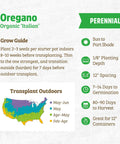Growing guide and map for 100 Percent Organic Italian Oregano Seed Packet For Heirloom Non GMO Pollinator Friendly Plants Great For Container Gardening Guaranteed To Grow Fresh Kitchen Herbs For Your Kitchen Herb Game
