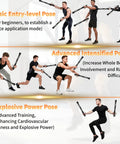 People demonstrating exercises with Cordless Battle Rope For Home Gym Grab And Go Training in various poses.