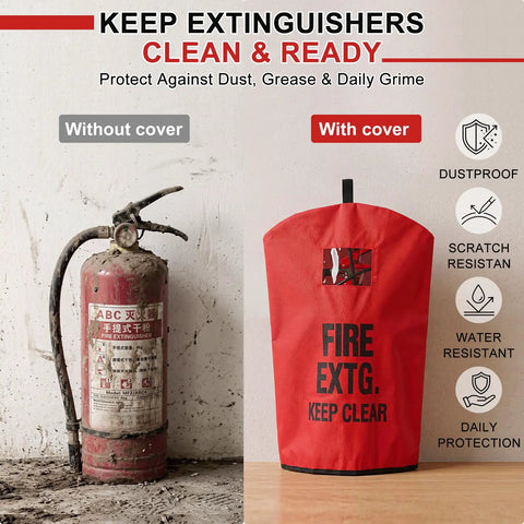 Heavy Duty Fire Extinguisher Covers Squad Pack For 10 To 20 Pound Tanks Snug No Slip Dustproof Shield Against Scuffs And Scratches Top Shelf Gear For Warehouse Commercial Outdoor Sites Workhorse Grade Bulk Sleeve Set