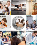 Collage featuring Stainless Steel Kitchen Timer With Magnetic Base, Compact 3.1 Inch Dial, and various daily activities.