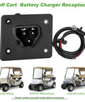 Premium 48V Delta Q Charger Receptacle Socket For Electric Golf Cart Heavy Duty Charging Plug OEM Replacement Part black 3-pin female connector