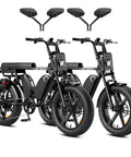 Dual Battery Adult Electric Bike With 956 Wh Juice And A Mean 1800W Motor Logging Ninety Miles showing dual fat tires and handlebars.