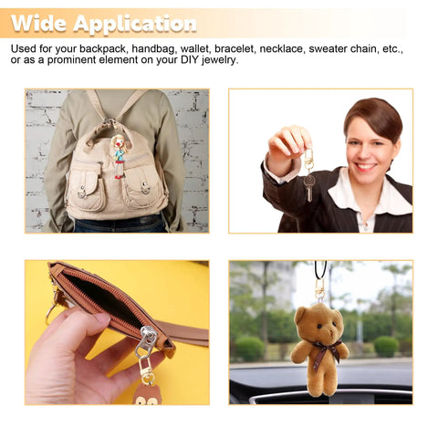 Top Tier Gold Metal Lobster Claw Clasps Featuring Smooth 360 Swivel Action With 20 Pack used for bags and DIY projects.