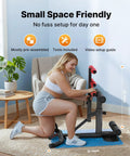 Premium Solid Deep Squat Trainer Built Tough For Heavy Souls Featuring Adjustable Dual Spring Assist And Knee Friendly Setup For Hella Smooth Glute Workouts At Home with a user adjusting it in a small living space.