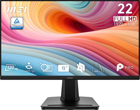 Pro MP225 E12VL 22 Inch IPS FHD Monitor With 120Hz Refresh Adaptive Sync HDMI Video Port VESA Mountable Tilt 1Ms Response Eye Comfort Tech