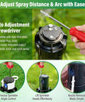 5 Piece Sprinkler Head Tool Kit For Lawn Irrigation DIY Friendly All In One Set Including Pull Up Tool Rotor Adjustment Screwdriver