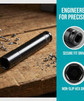 2-Pack Half Inch Impact Socket Set With O-Rings And Retaining Pins, on wood with hex grip detail and secure drive feature