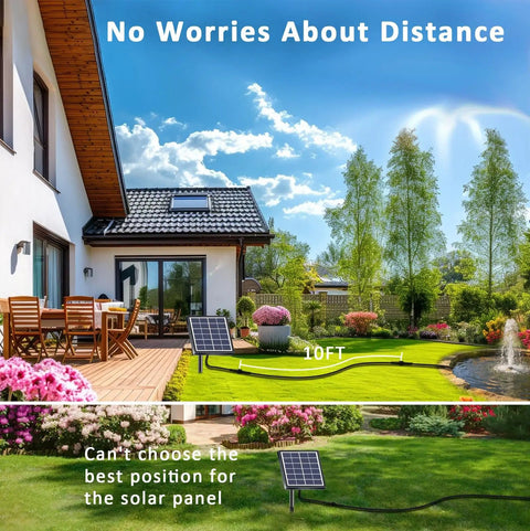 10 Feet Solar Extension Cable For Water Pumps And Air Pumps Two Pack Durable Power Wire Extender in garden setup