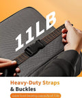 Collapsible Car Trash Bag With Adjustable Headrest Strap, Leakproof Two Gallon Vehicle Organizer, close-up of heavy-duty strap and buckle.