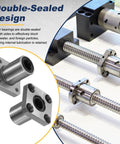Two Pack LMK8UU 8mm Bore Linear Ball Bearings With Square Flange And Double Sided Rubber Seal For CNC Machines And 3D Printers ABEC3 Precision, Smooth Motion, Easy Mounting, Built To Last, Heavy Load Capacity on threaded rods