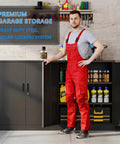 Locking Metal Storage Cabinet With Two Adjustable Shelves 36 Inch High Built To Last Tough As Nails Heavy Duty Steel Security Cabinet for garage