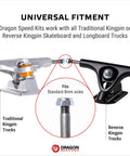 Speed Kit Spacer Washer And Axle Nut For Skateboard And Longboard Bearing Performance Boost Universal Truck Fitment diagram.