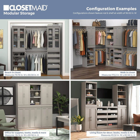 Total Game Changer Modular Closet Organizer With Four Adjustable Angled Shoe Shelves And Slick Taupe Finish For Seamless Stacked Storage Setup Hardware Included