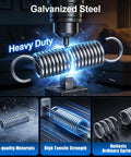 Heavy Duty Replacement Recliner Mechanism Tension Spring For Couch Furniture Restoration Parts, galvanized steel, 2 7/8 inch length.