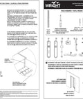 Drill template and installation instructions for Castellan Surface Lever Latch With Deadbolt For Screen And Storm Doors Polished Brass Night Latch Tech No Lock Out Non Handed For Left Or Right Handed Doors Out Swing Metal And Wood 0.75 To 1.25 Inch Thick.