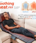 Full Body Massage Mat With Movable Neck Pillow Ten Vibrating Motors And Four Heating Pads From Neck To Feet For Deep Back And Leg Massage