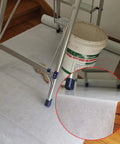 Non Slip Reusable Floor Shield for home improvement, 36 in x 100 ft roll, 200gsm polyester, protecting wooden stairs during renovation.