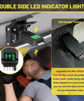 3 in 1 Trailer Plug Tester for 4 Pin Flat, 5 Pin Flat, and 7 Pin RV Connectors With Double Sided LED Indicators mounted on a trailer