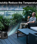 High Velocity Blower Fan Air Mover For Floor Drying And Ventilation, 355 CFM Portable Utility Fan on outdoor patio
