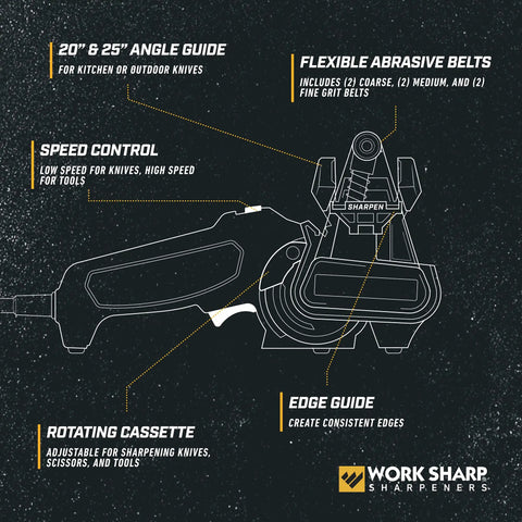 Mk2 Professional Electric Knife And Tool Sharpener With Adjustable Sharpening System For Knives And Tools diagram