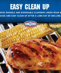 Extra Tough Aluminum Grill Liners For Outdoor Grills Disposable Foil Grill Toppers That Catch Food Sauce And Mess Keeps Grates Clean