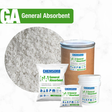 Go-To General Absorbent For Oil, Chemicals And Water Cleanup, 48 Pound Drum With Low Dust Perlite Formula
