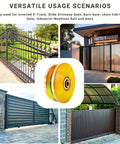 Built Like A Tank 6 Inch V Groove Sliding Gate Wheels Set Of 2, Double Bearing Steel Rollers for various gate types.