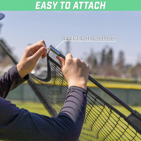 Replacement 7 Ft By 7 Ft Baseball Softball Net For Batting Practice And Pitching, Frame Not Included, easy setup view