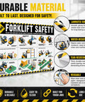Two Laminated Forklift Safety Posters Set 17 By 24 Inches OSHA Compliant Wall Signs With Easy Operation Rules And Visual Guides For Warehouse And Distribution Center And Industrial Use. laminated forklift safety poster with durable, water-resistant surface