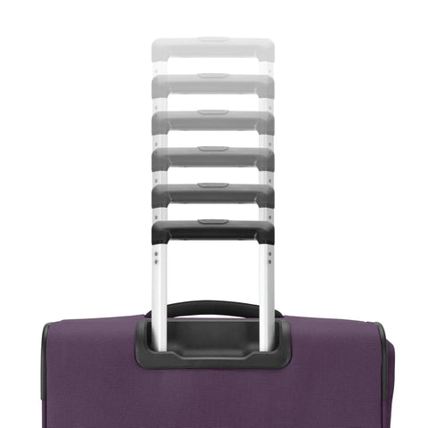 Adjustable handle on Carry On Soft Side Expandable 21 Inch Element Suitcase With 360 Spinner Wheels durable lightweight purple